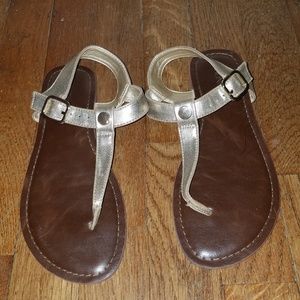 Merona Gold T-Strap Sandals